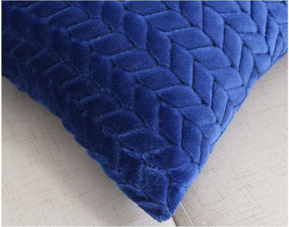 Flannel Solid Color Throw Pillow Sofa Cover – Nordic Simple Style Cushion Cover for Living Room