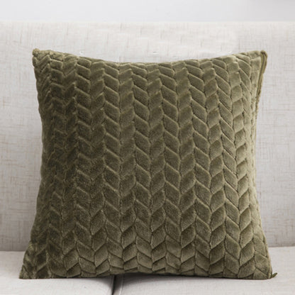 Flannel Solid Color Throw Pillow Sofa Cover – Nordic Simple Style Cushion Cover for Living Room