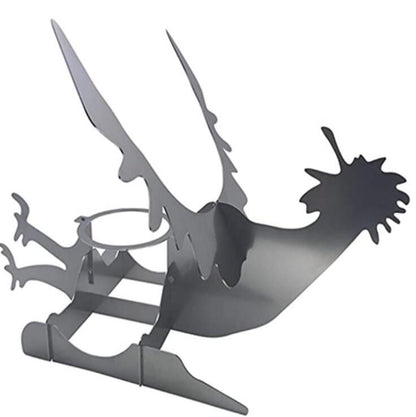 Beer Can Chicken Stand – Funny Motorcycle BBQ Roasting Rack for Grilling
