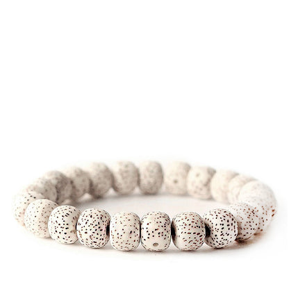 Bodhi Seed Bead Bracelet – Natural Stone Single Circle Bracelet for Couples