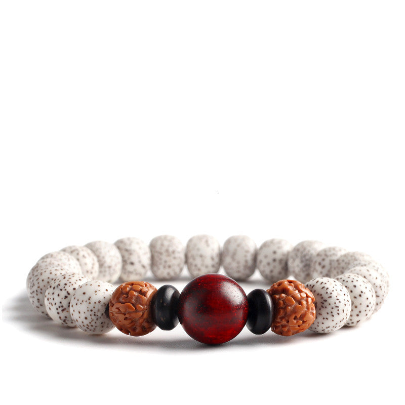 Bodhi Seed Bead Bracelet – Natural Stone Single Circle Bracelet for Couples