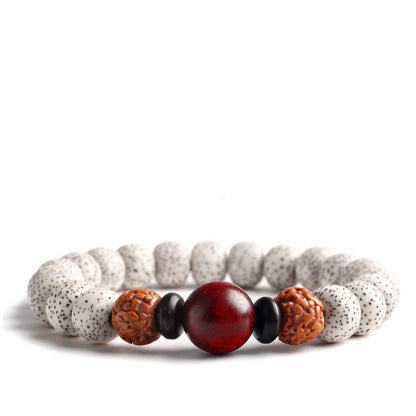 Bodhi Seed Bead Bracelet – Natural Stone Single Circle Bracelet for Couples