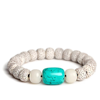 Bodhi Seed Bead Bracelet – Natural Stone Single Circle Bracelet for Couples