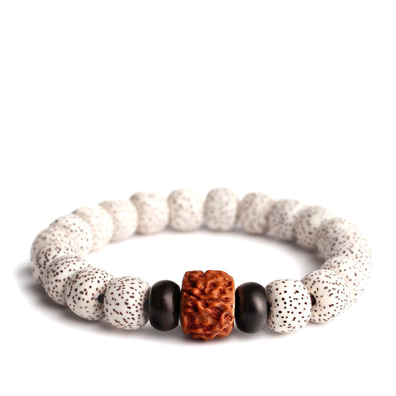Bodhi Seed Bead Bracelet – Natural Stone Single Circle Bracelet for Couples