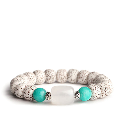 Bodhi Seed Bead Bracelet – Natural Stone Single Circle Bracelet for Couples