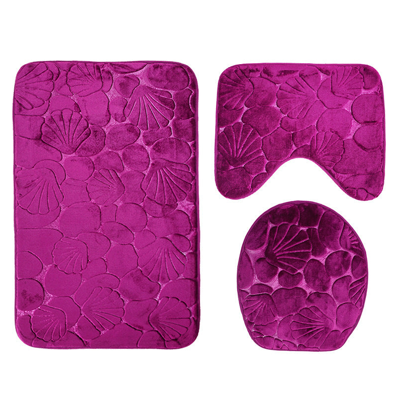 3-Piece Toilet Mat Set – Non-Slip Soft Bathroom Rug & Toilet Seat Cover Set