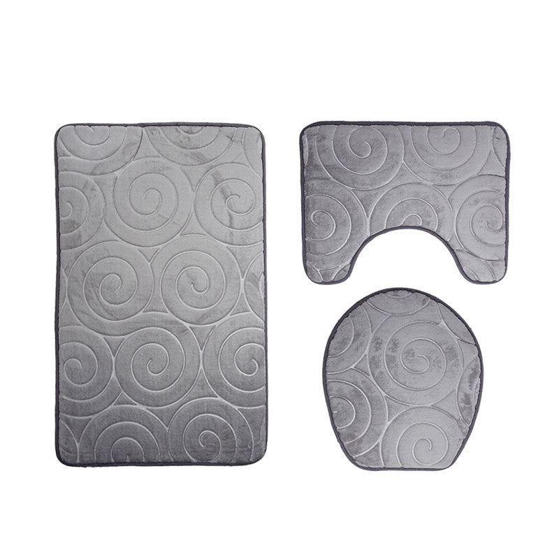 3-Piece Toilet Mat Set – Non-Slip Soft Bathroom Rug & Toilet Seat Cover Set