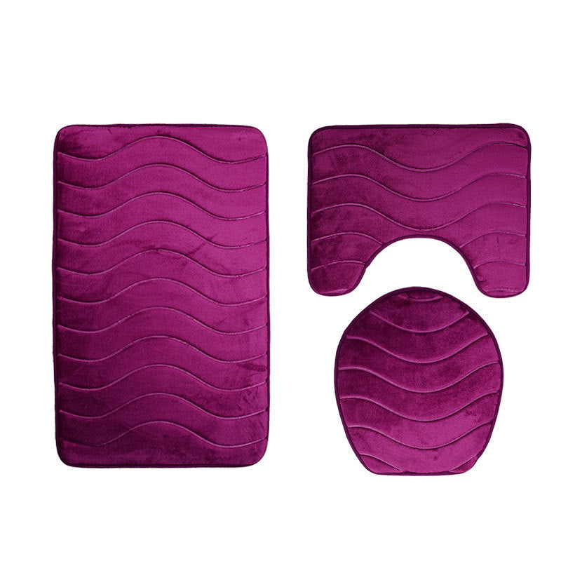 3-Piece Toilet Mat Set – Non-Slip Soft Bathroom Rug & Toilet Seat Cover Set
