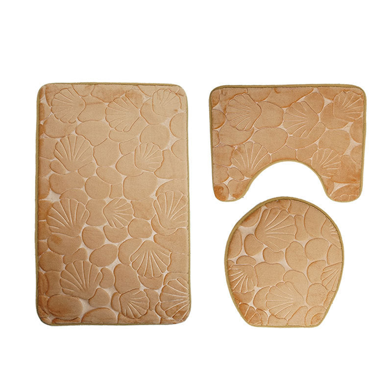 3-Piece Toilet Mat Set – Non-Slip Soft Bathroom Rug & Toilet Seat Cover Set