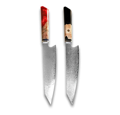Japanese Damascus Chef Knife – Colorful Handle Kitchen Knife Set (1-3pcs)