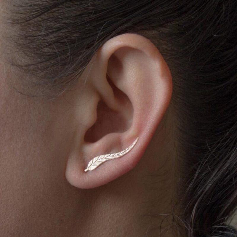 Mountain Landscape Ear Climber Earrings – Punk Geometric Alloy Jewelry for Women