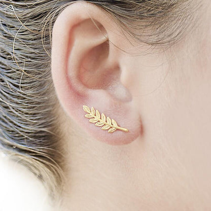 Mountain Landscape Ear Climber Earrings – Punk Geometric Alloy Jewelry for Women