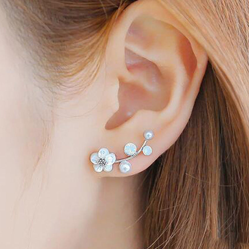 Mountain Landscape Ear Climber Earrings – Punk Geometric Alloy Jewelry for Women