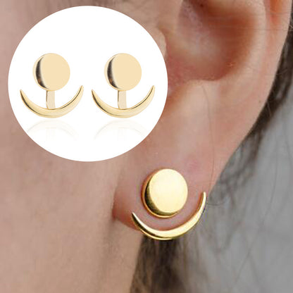 Mountain Landscape Ear Climber Earrings – Punk Geometric Alloy Jewelry for Women