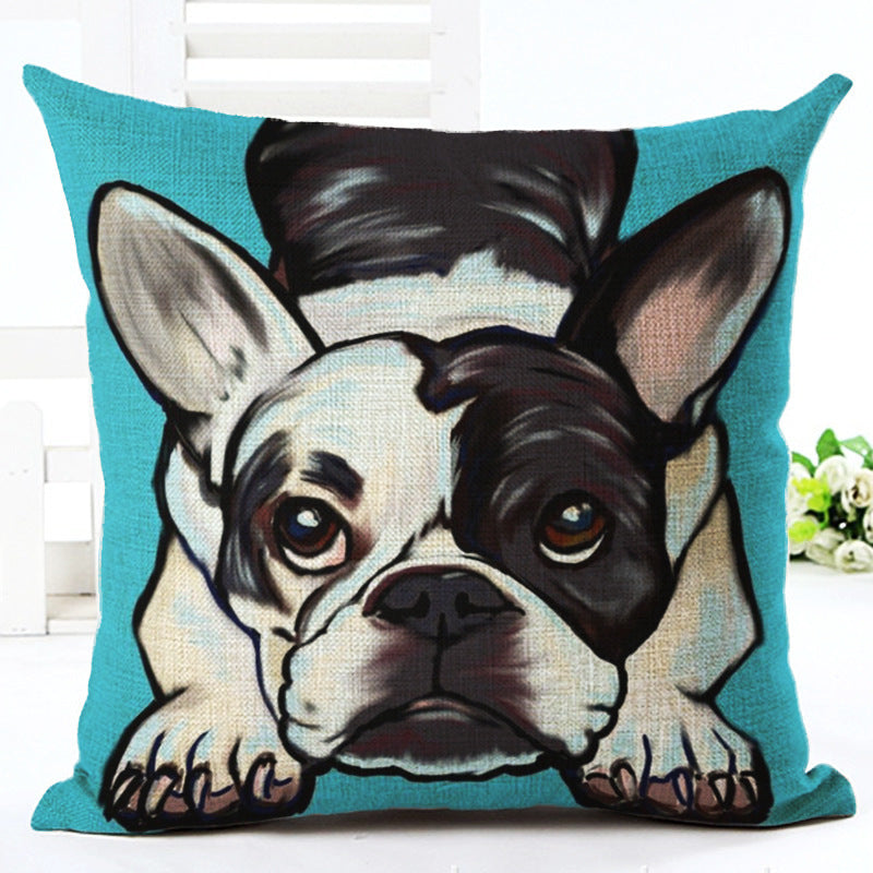 Printed Cotton Linen Pillowcase – Decorative Cushion Cover for Sofa & Home