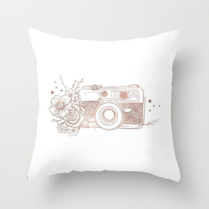 Pink Sofa Cushion Pillowcase – Soft Decorative Throw Pillow Cover for Living Room & Bedroom