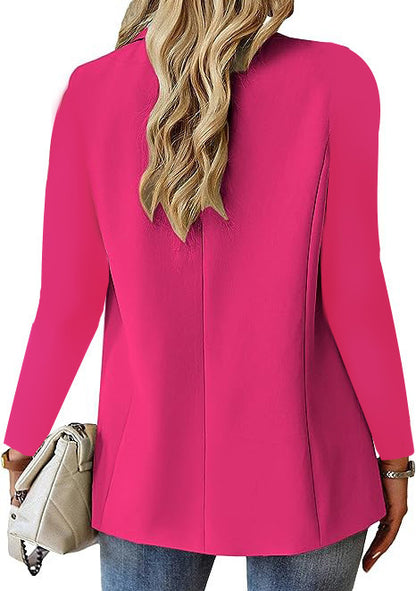 Women's Lapel Button Suit Jacket – Casual Commuter Style