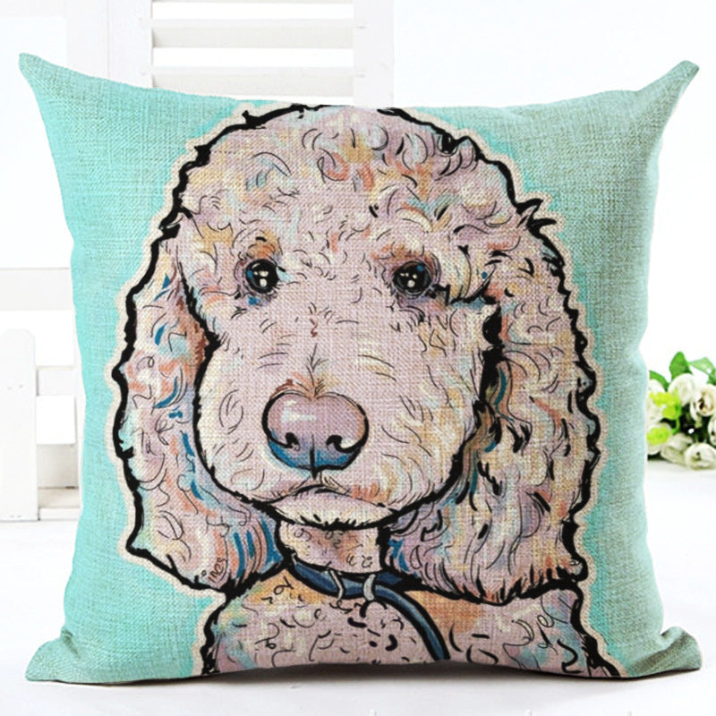 Printed Cotton Linen Pillowcase – Decorative Cushion Cover for Sofa & Home