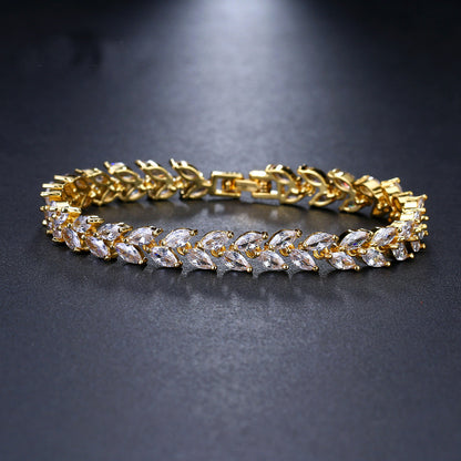 Horse Eye Zircon Copper Bracelet – Elegant Gemstone Jewelry for Women