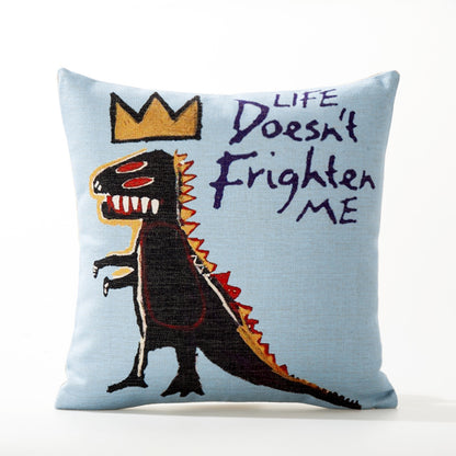 American Doodle Art Cushion Cover – Fun Decorative Pillow Case for Sofa & Home