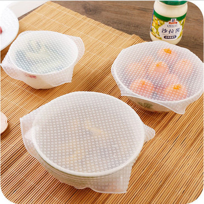 Reusable Silicone Stretch Cling Film – Microwave & Fridge Safe Bowl Cover Seal Wrap