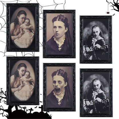 3D Changing Face Halloween Picture Frame – Spooky Ghost Portrait Decoration