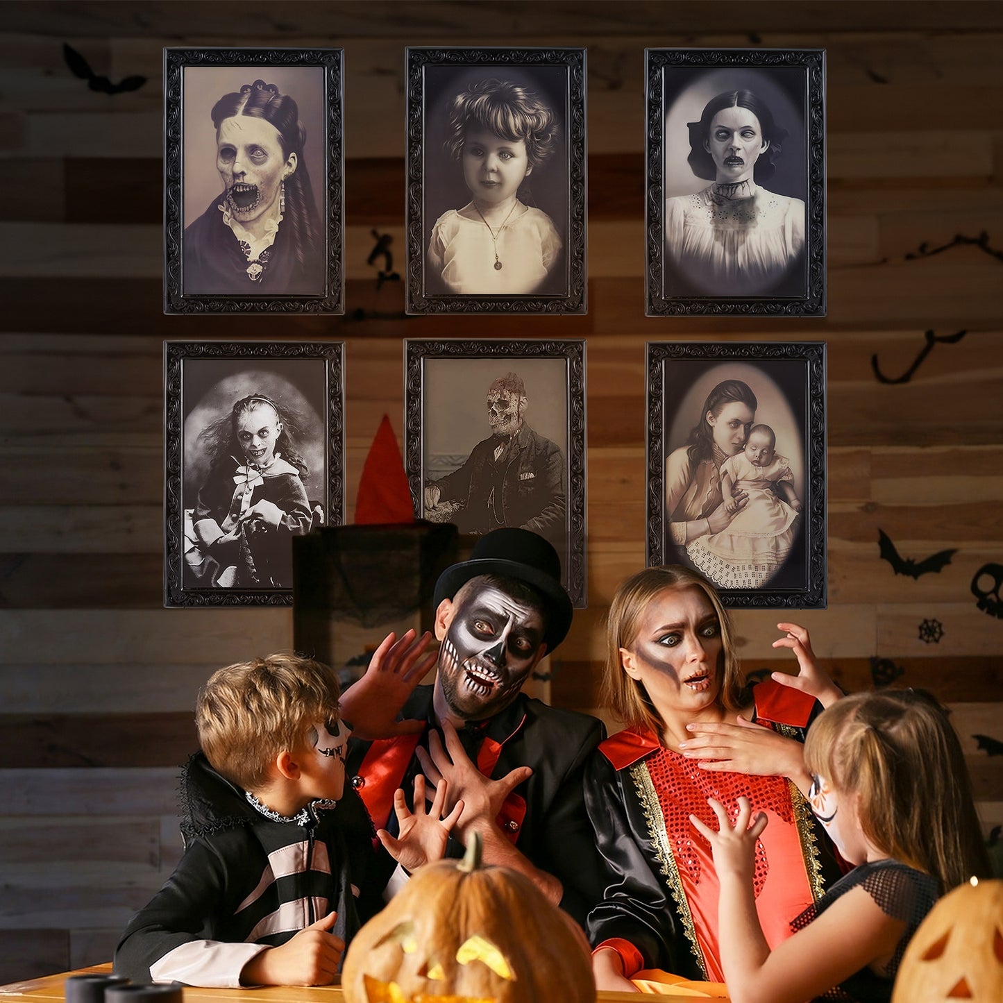 3D Changing Face Halloween Picture Frame – Spooky Ghost Portrait Decoration