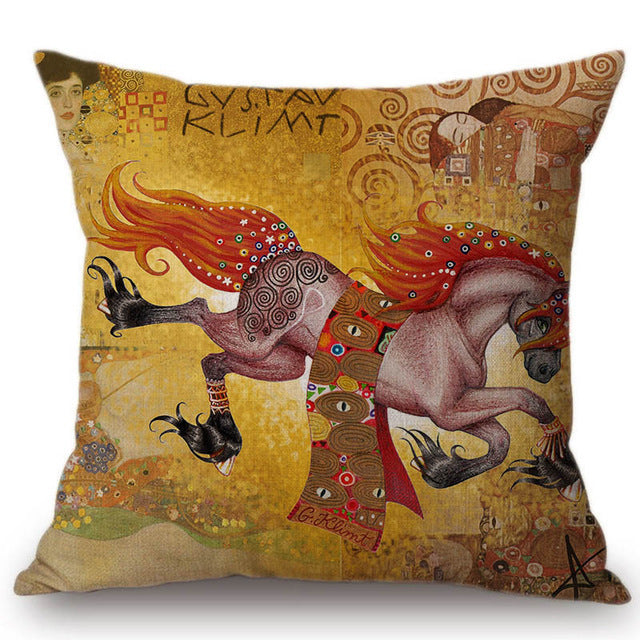 Van Gogh Oil Painting Cushion Cover – Artistic Decorative Pillow Case for Sofa & Home