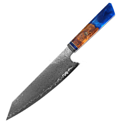 Japanese Damascus Chef Knife – Colorful Handle Kitchen Knife Set (1-3pcs)
