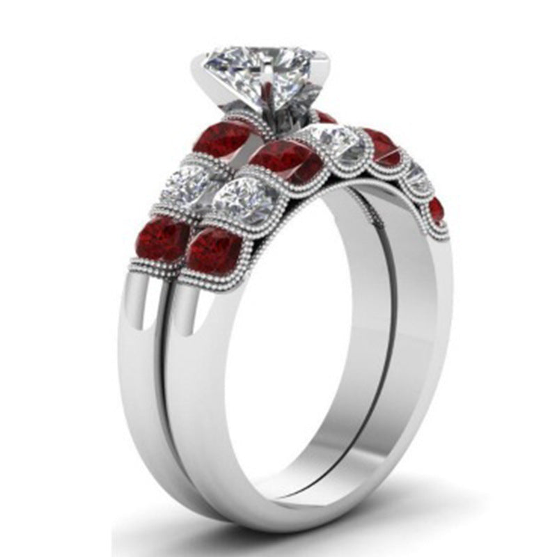 Heart Diamond Statement Ring Set – Fashion Jewelry for Women