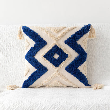 Bohemian Geometric Tufted Pillowcase – Decorative Cushion Cover for Sofa & Home Decor