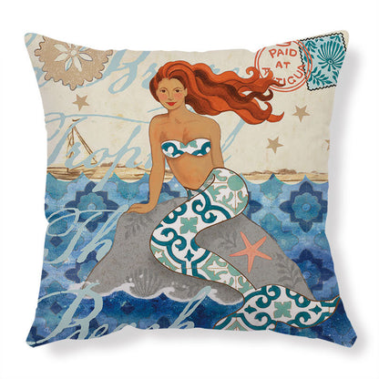 Sea Turtle Printed Throw Pillow Cases – Ocean Cushion Covers for Home Decor Sofa & Chair Seat