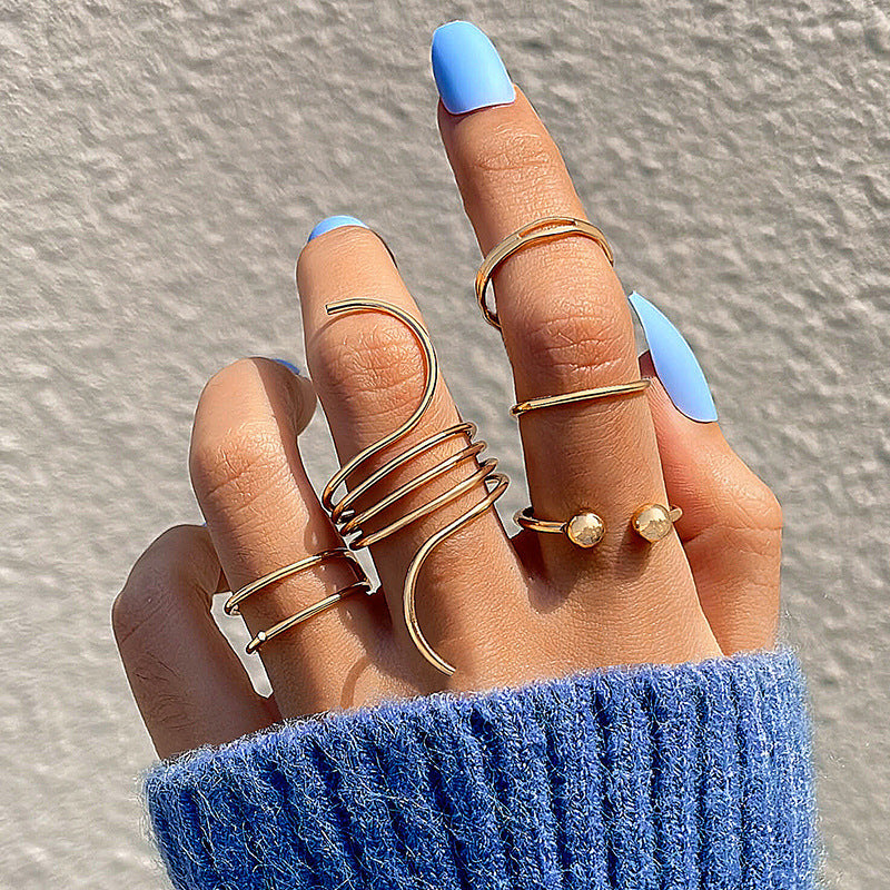 Retro Wave Open Ring – Cool INS Style Jewelry for Women