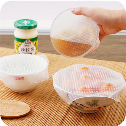 Reusable Silicone Stretch Cling Film – Microwave & Fridge Safe Bowl Cover Seal Wrap