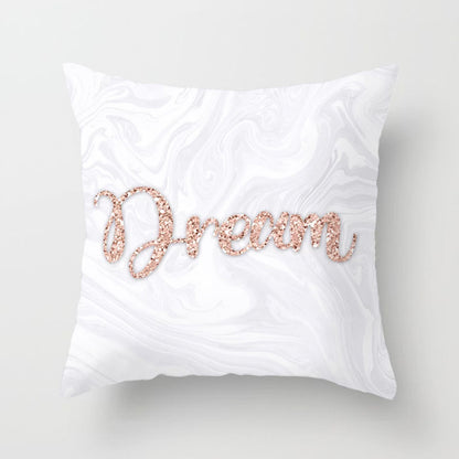 Pink Sofa Cushion Pillowcase – Soft Decorative Throw Pillow Cover for Living Room & Bedroom