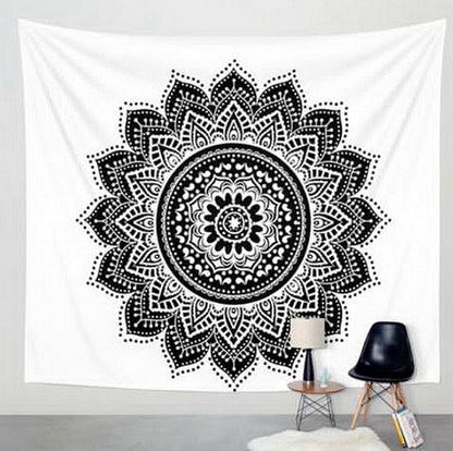Printed Beach Towel & Wall Tapestry – Geometric Polyester Blanket 150x150cm to 230x150cm