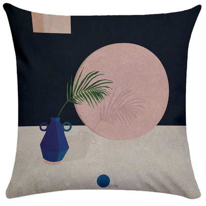 Geometric Building Print Pillowcase – Architectural Decorative Cushion Cover for Sofa & Home