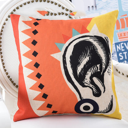 American Abstract Art Pillowcase – Modern Decorative Cushion Cover for Sofa & Living Room