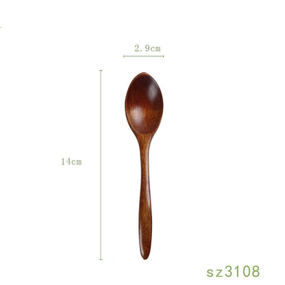 Solid Wood Japanese Honey Spoon – Natural Wooden Kitchen Spoon