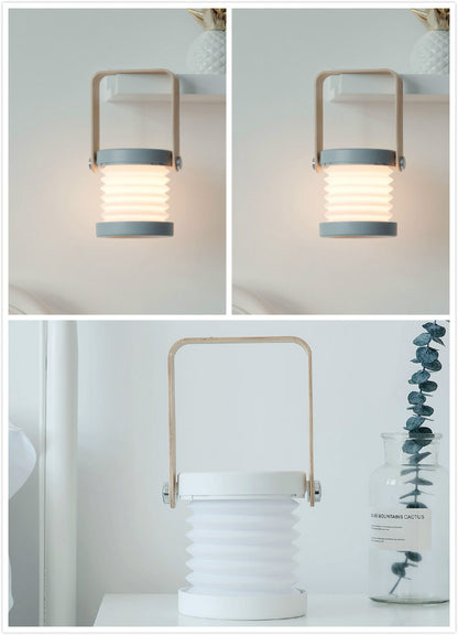 Foldable LED Night Light Lantern – Touch Dimmable, USB Rechargeable, Portable Table Lamp