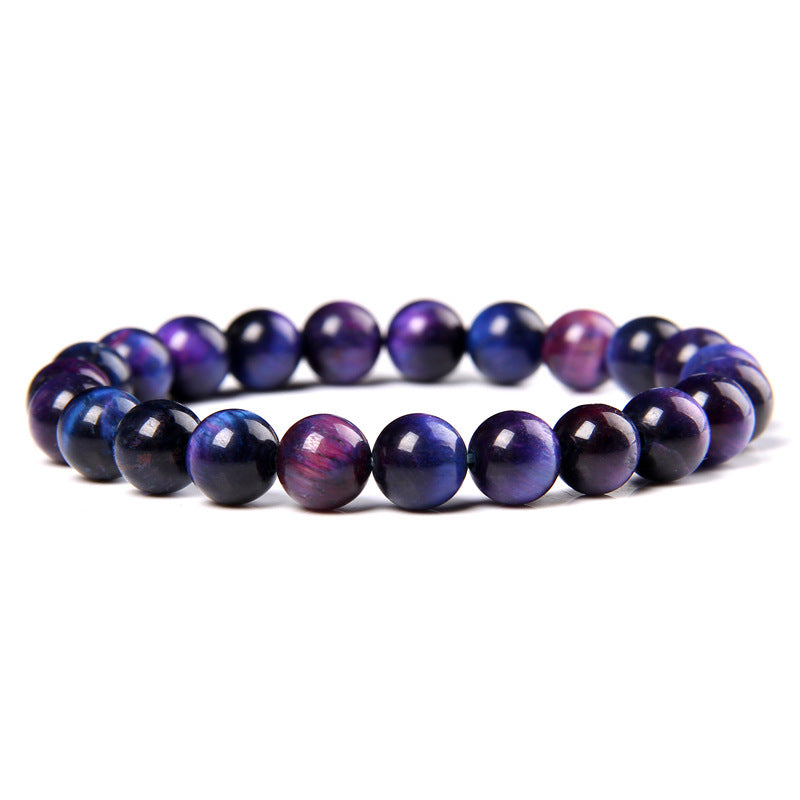 Natural Stone 8mm Bead Bracelet – Handmade Colorful Gemstone Jewelry for Men