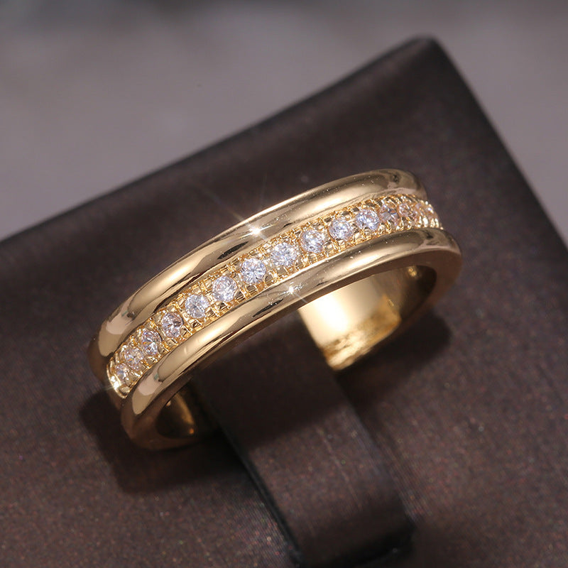 Rhinestone Copper Plated Ring – Gold & White Gold Fashion Jewelry