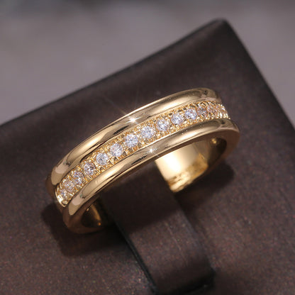 Rhinestone Copper Plated Ring – Gold & White Gold Fashion Jewelry
