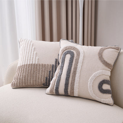 Bohemian Tufted & Tassel Cushion Cover 45x45cm – Ins Style Cotton Linen Pillow Cover for Sofa & Bay Window