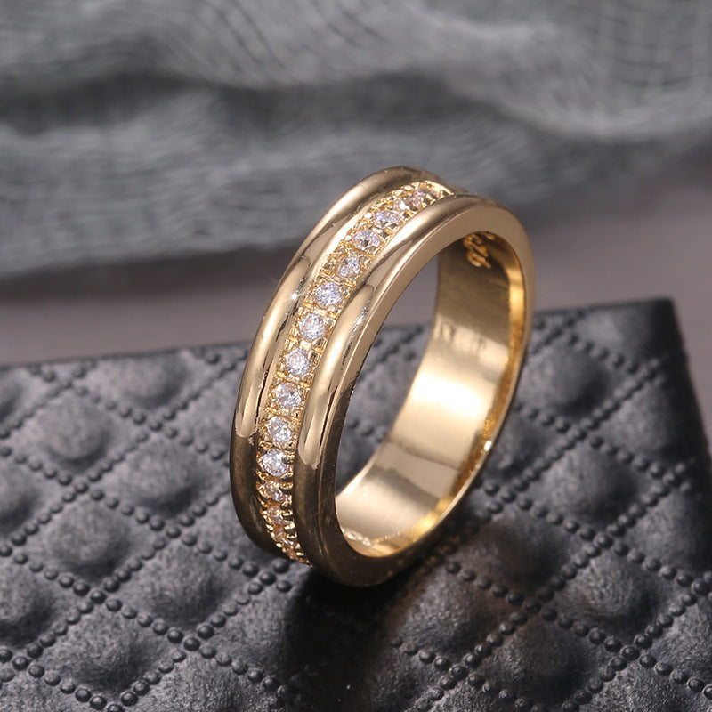 Rhinestone Copper Plated Ring – Gold & White Gold Fashion Jewelry