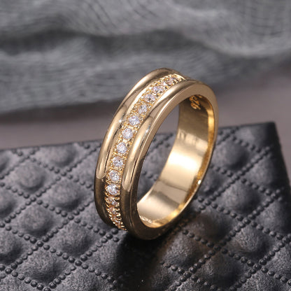 Rhinestone Copper Plated Ring – Gold & White Gold Fashion Jewelry