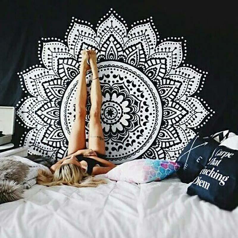 Printed Beach Towel & Wall Tapestry – Geometric Polyester Blanket 150x150cm to 230x150cm