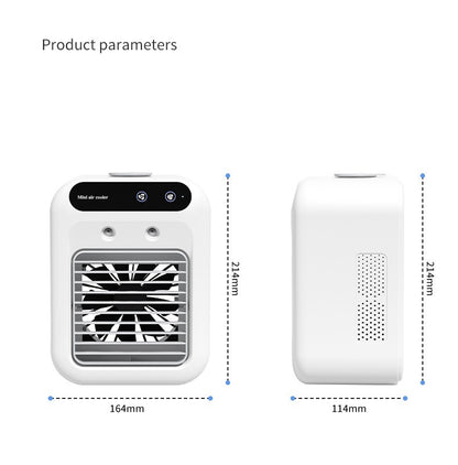 Portable Air Cooler Fan – USB Mini Air Conditioner with Water Cooling & Mist