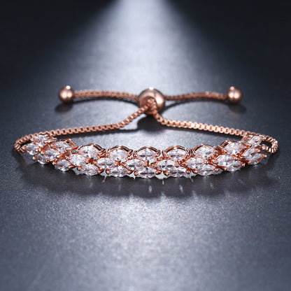 Horse Eye Zircon Copper Bracelet – Elegant Gemstone Jewelry for Women