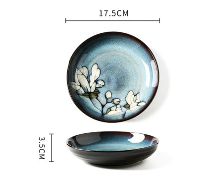 Underglaze Hand-Painted Ceramic Bowls & Plates – Creative Japanese Dinnerware